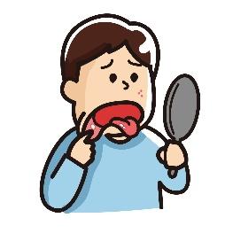 粘液嚢胞ができた男性