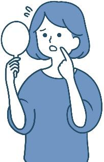 お口の中を気にする女性