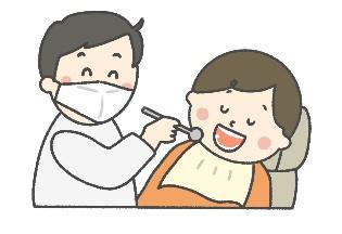 歯科医院で診察を受ける様子