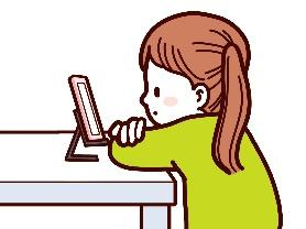 姿勢が悪い女の子