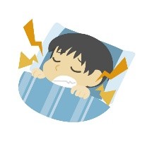睡眠中のはぎしりの様子