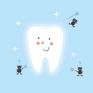 フッ素で虫歯予防をするイメージ