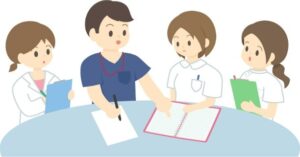 院内での打ち合わせのイメージ