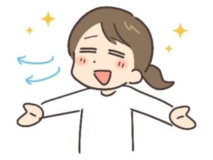 深呼吸をする女性